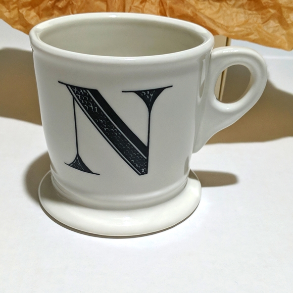 Anthropology monogram coffee cup/ Letter "N" - Picture 2 of 4
